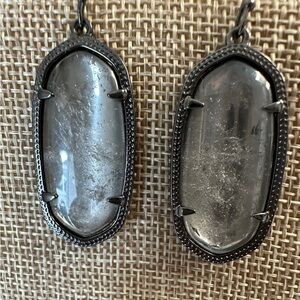 Kendra Scott Elle Gunmetal drop earrings